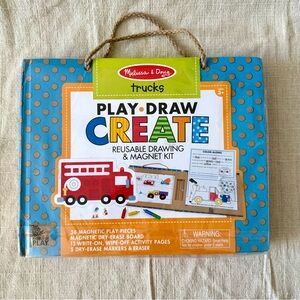 MELISSA & DOUG Thruck-theme Play, Draw, Create Reusable Activity Kit Ages 3 - 8